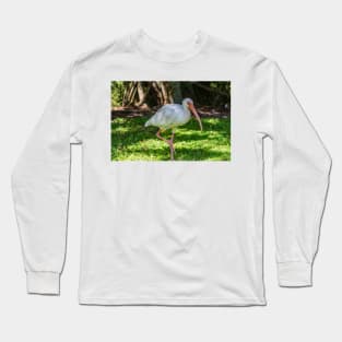 Hopping White Ibis Long Sleeve T-Shirt